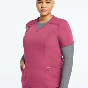 Jaanuu 4-Pocket D-Ring Scrub Top